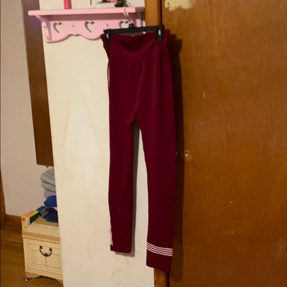 Burgundy legged